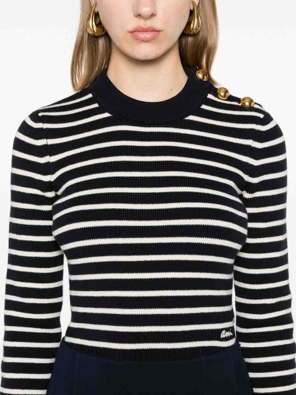 The Best Shops AMI PARIS: Pull col rond - Pull Col Rond - Bleu