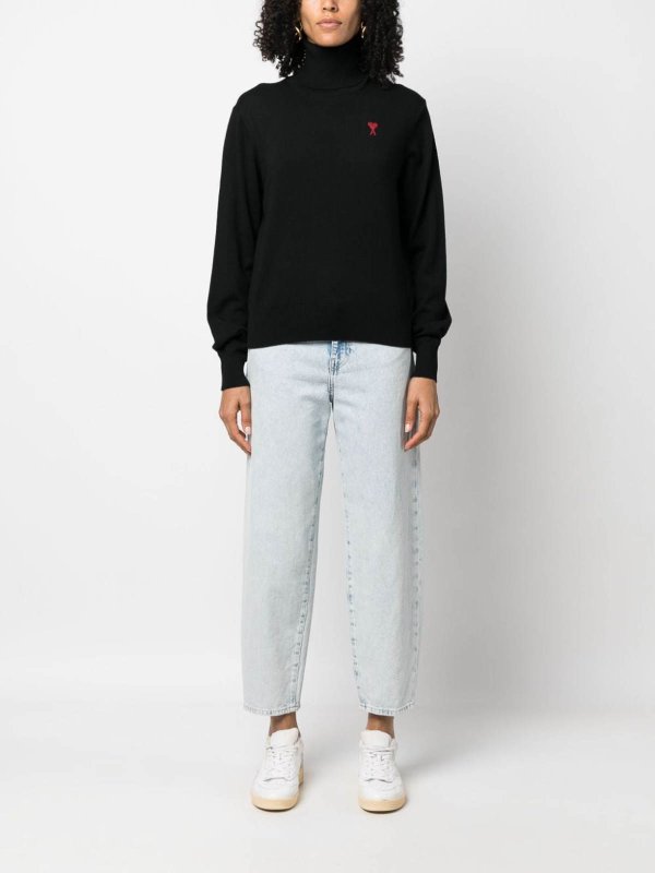 Pull Col Roulé - Noir shop online: AMI PARIS