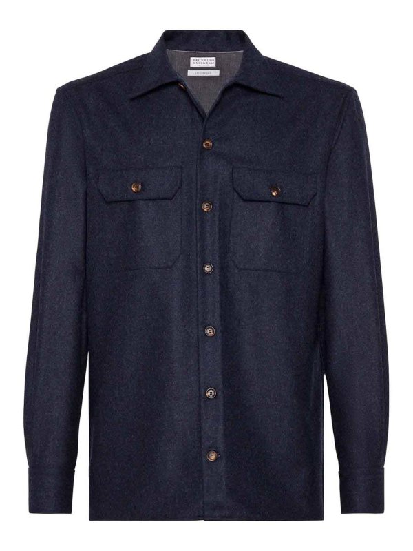 BRUNELLO CUCINELLI: Camisas - Camisa - Azul