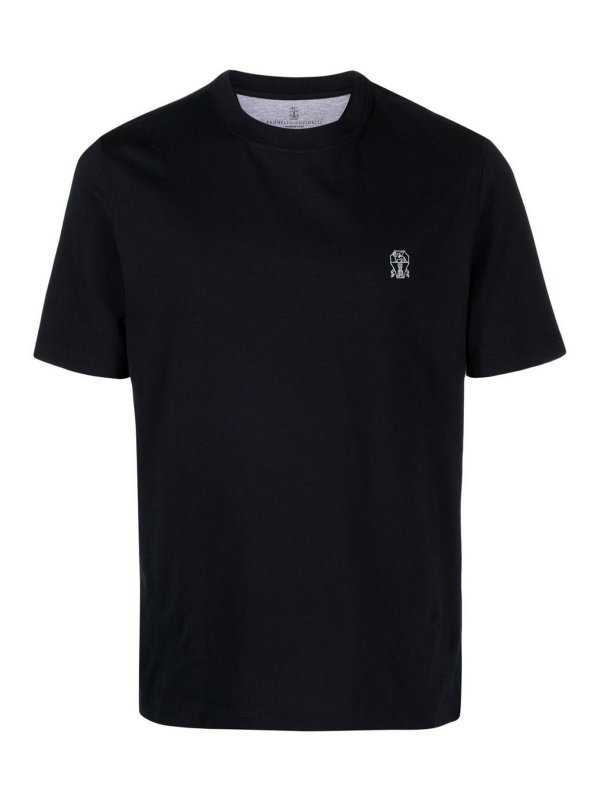 BRUNELLO CUCINELLI: t-shirts - Logo Cotton T-Shirt