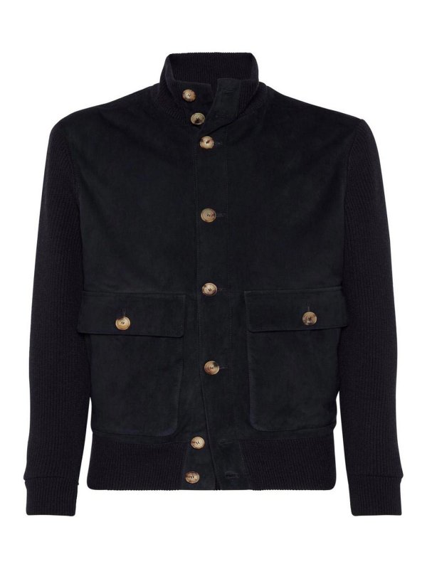 BRUNELLO CUCINELLI: bombers - Leather Bomber Jacket