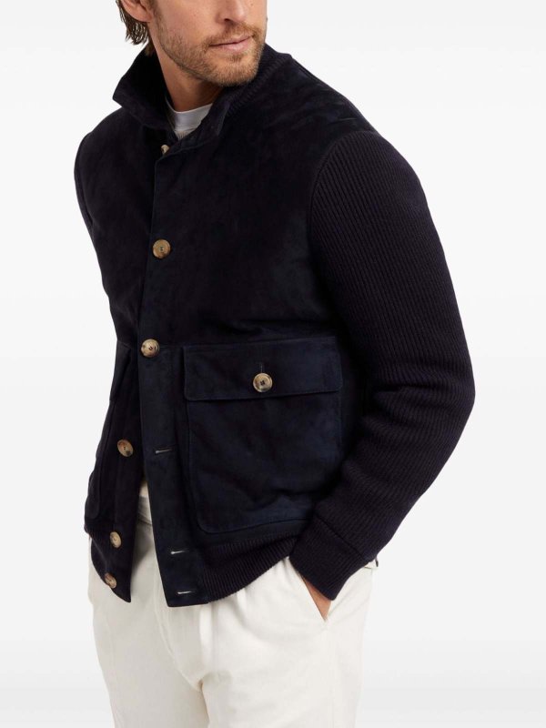 The Best Shops BRUNELLO CUCINELLI: bombers - Leather Bomber Jacket