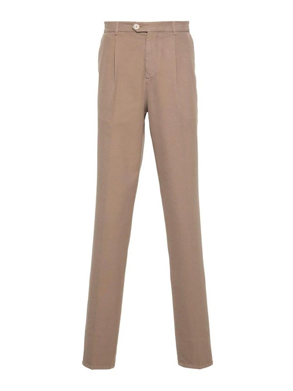 BRUNELLO CUCINELLI: カジュアルトラウザー - カジュアルパンツ - ブラウン