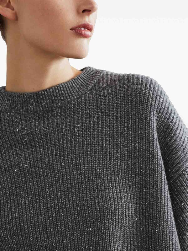 The Best Shops BRUNELLO CUCINELLI: Pull col rond - Pull Col Rond - Gris