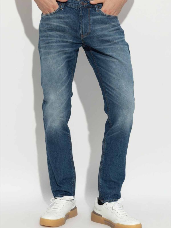 The Best Shops EMPORIO ARMANI: Bootcut - Bootcut Jeans - Blau