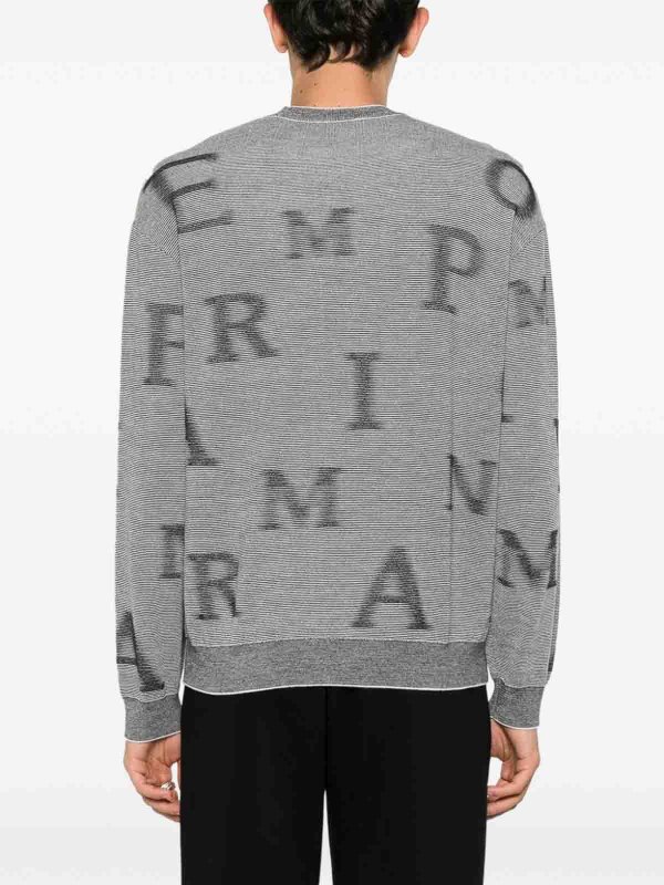 The Best Shops EMPORIO ARMANI: Strickpullover mit Rundhalsausschnitt - Rundhalspullover - Blau