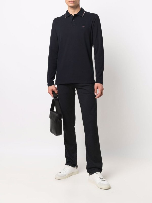 The Best Shops EMPORIO ARMANI: polo shirts - Logo Cotton Polo Shirt