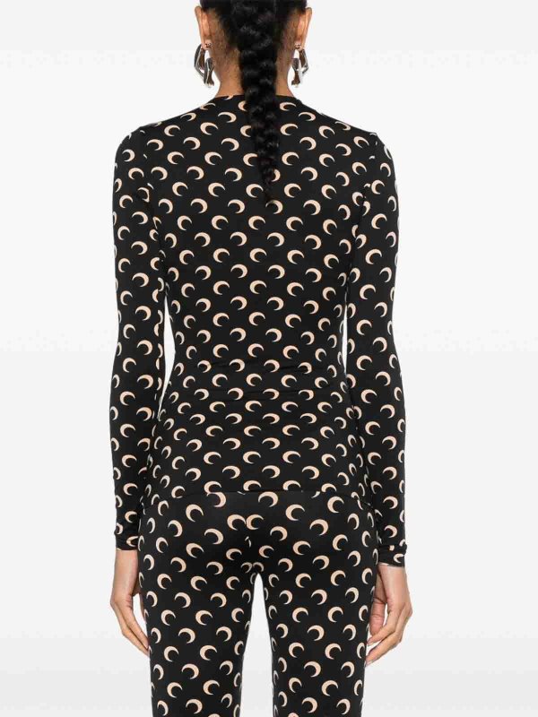 MARINE SERRE: Top e canotte online - Top con stampa della luna