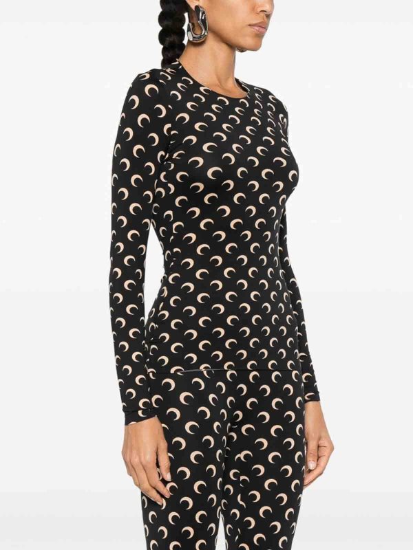 The Best Shops MARINE SERRE: Top e canotte - Top con stampa della luna