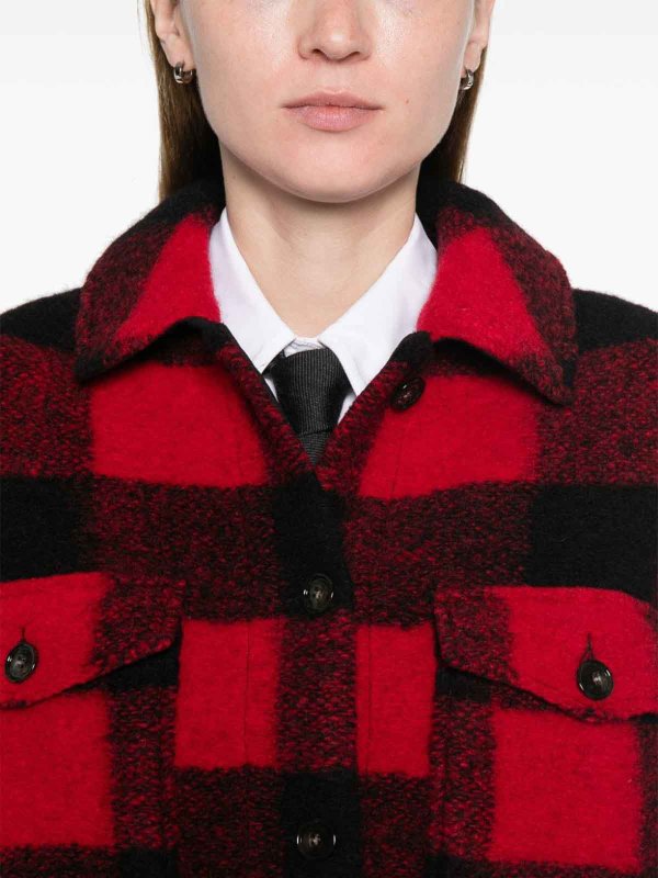 The Best Shops WOOLRICH: casual jackets - Red Wool Blend shirt