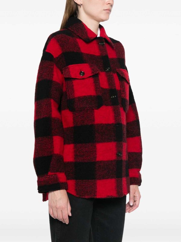 Red Wool Blend shirt shop online: WOOLRICH