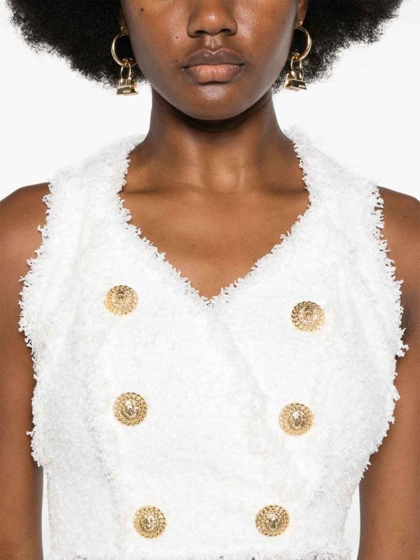 The Best Shops Balmain: Tops und Tank Tops - Top - Weiß