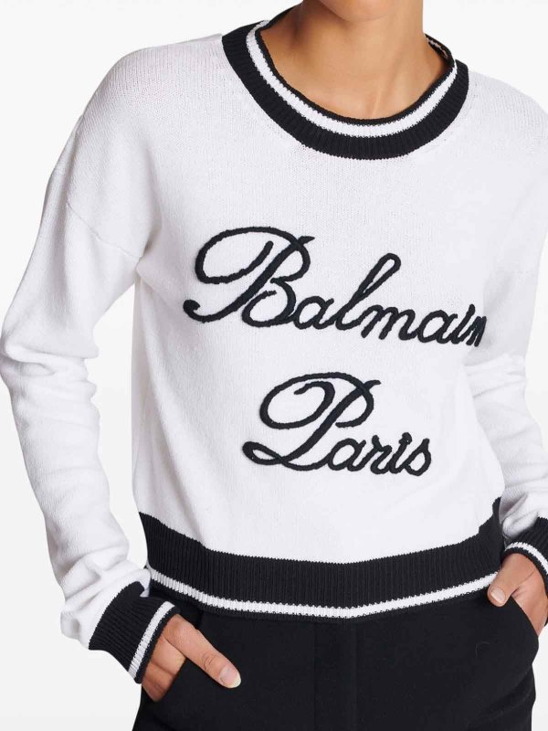 The Best Shops Balmain: crew necks - Logo Crewneck Sweater