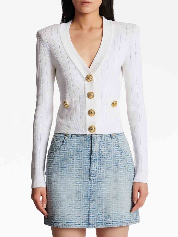 The Best Shops Balmain: cardigans - Buttoned V-Necked Cardigan