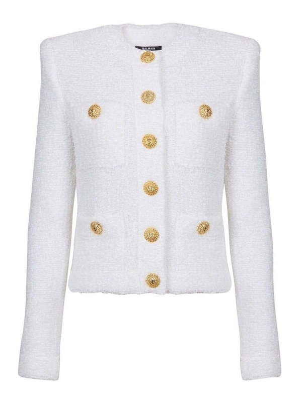 Balmain: Chaquetas casual - Chaqueta Casual - Blanco