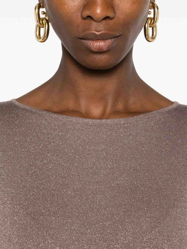 BRUNELLO CUCINELLI: U-Boot-Ausschnitt online - U-Boot-Pullover - Beige