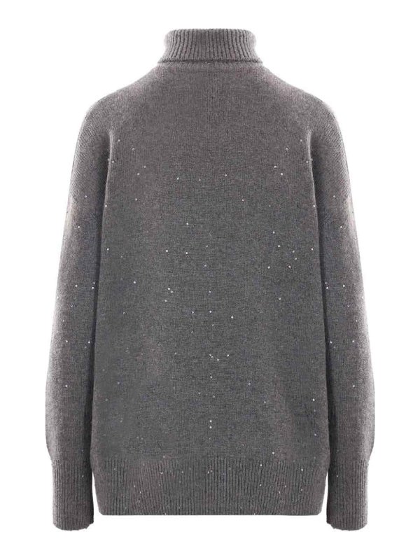 BRUNELLO CUCINELLI: Rollkragenpullover  und Polo-Ausschnitt online - Rollkragenpullover - Grau