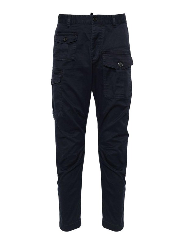 DSQUARED2: pantaloni casual - Pantaloni cargo in cotone