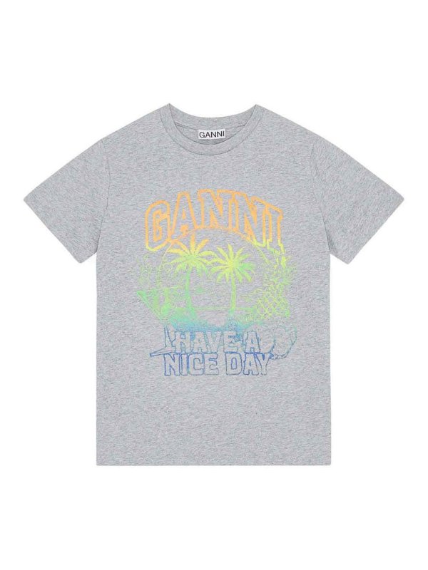 GANNI: t-shirts - Holiday  T-Shirt