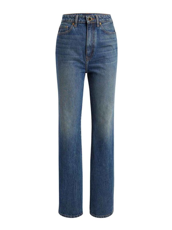 KHAITE: Bootcut - Bootcut Jeans - Blau
