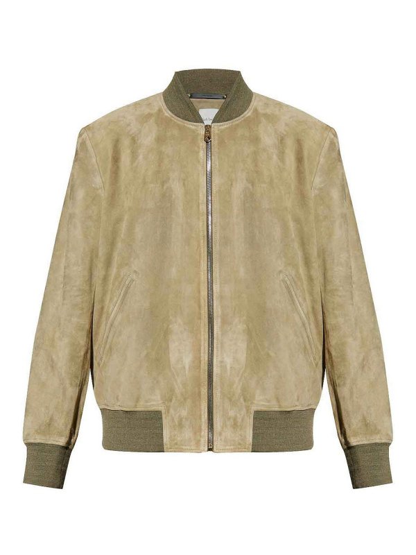 PAUL SMITH: bombers - Suede Bomber Jacket
