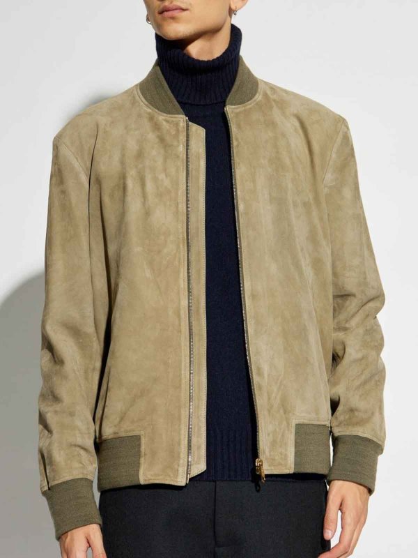 The Best Shops PAUL SMITH: bombers - Suede Bomber Jacket
