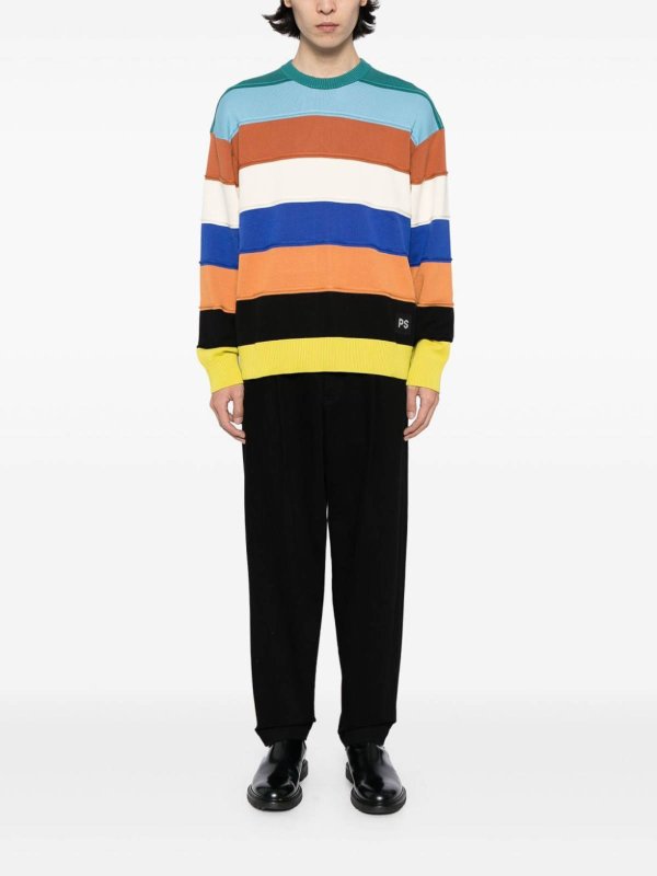 PS BY PAUL SMITH: crew necks online - Striped Crewneck Sweater