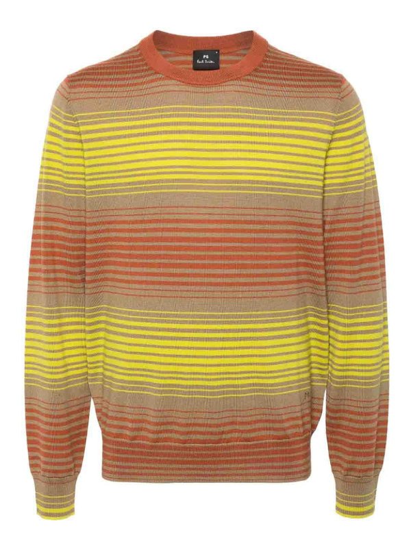 PS BY PAUL SMITH: Strickpullover mit Rundhalsausschnitt - Rundhalspullover - Grün