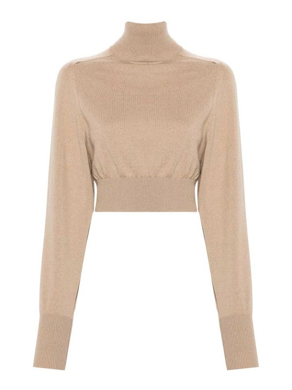 SPORTMAX: Rollkragenpullover  und Polo-Ausschnitt - Rollkragenpullover - Camel
