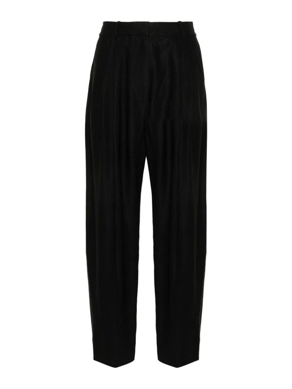 STUDIO NICHOLSON: casual trousers - Wool Wide Leg Trousers
