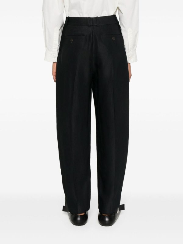 STUDIO NICHOLSON: casual trousers online - Wool Wide Leg Trousers
