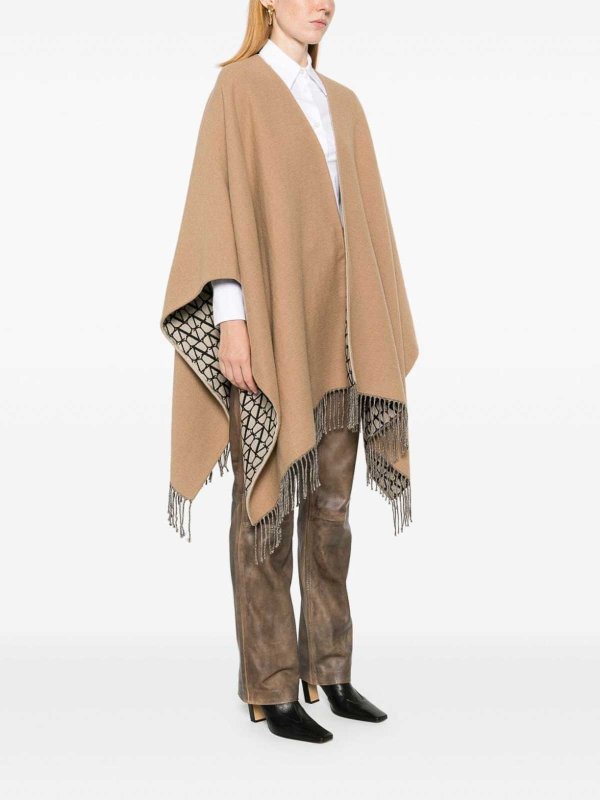VALENTINO: Capes &  Ponchos online - Wool And Silk Blend Poncho