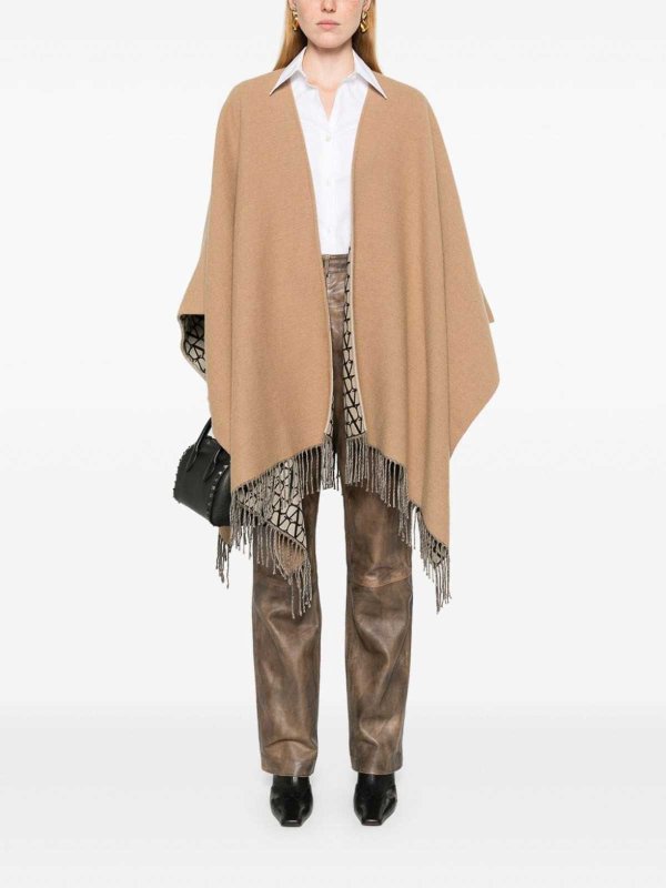 Wool And Silk Blend Poncho shop online: VALENTINO