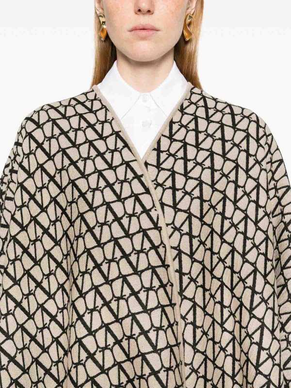 The Best Shops VALENTINO: Wool And Silk Blend Poncho