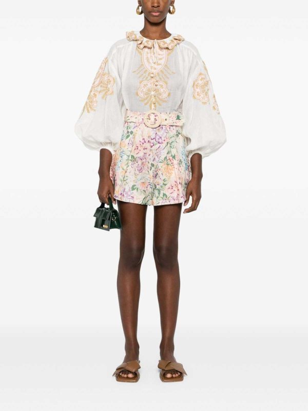 Embroidered Ramie Blouse shop online: ZIMMERMANN