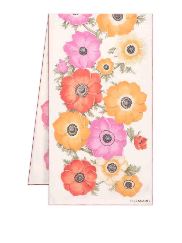 FERRAGAMO: スカーフ - スカーフ - 白