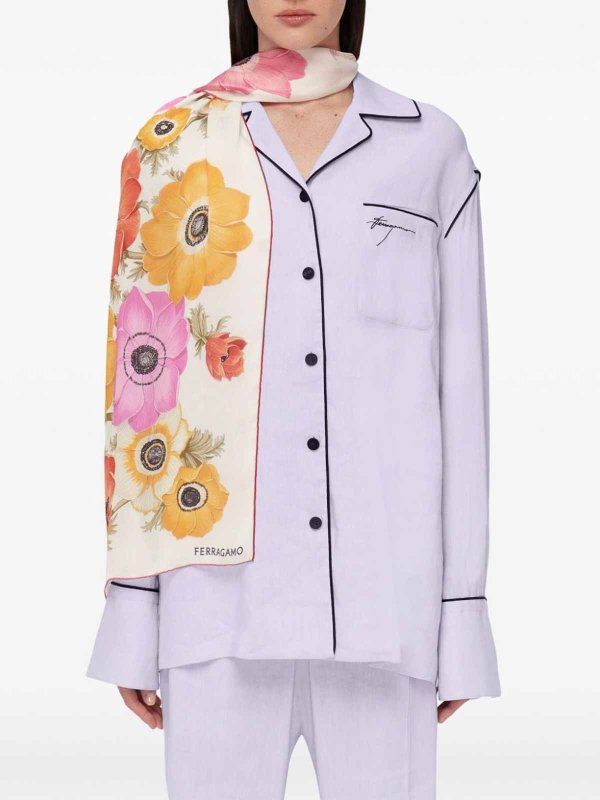 FERRAGAMO: スカーフ online - スカーフ - 白