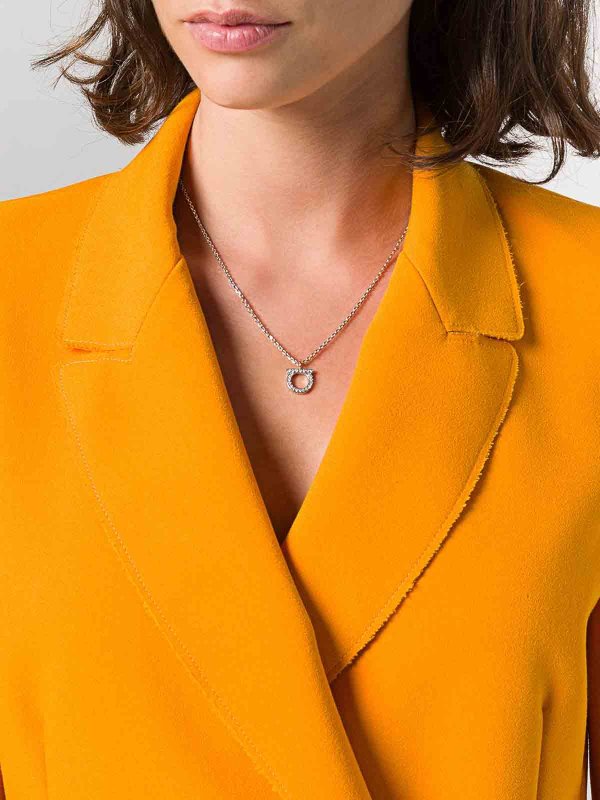 FERRAGAMO: Necklaces & Chokers online - Gancini Crystal Small Necklace