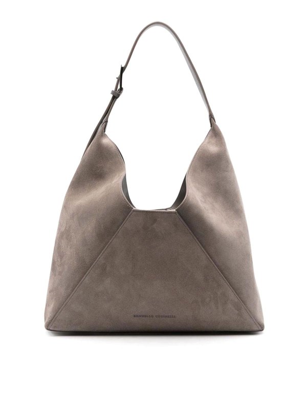 BRUNELLO CUCINELLI: Schultertaschen - Schultertasche - Braun