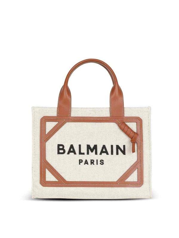 Balmain: Handtaschen - Shopper - Braun