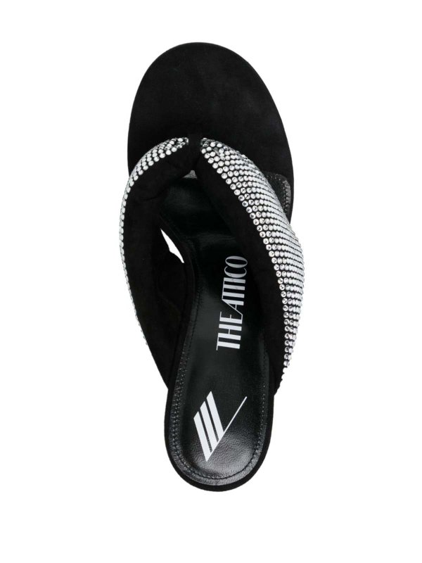 The Best Shops The Attico: sandals - Strass Embellished Thong Sandals