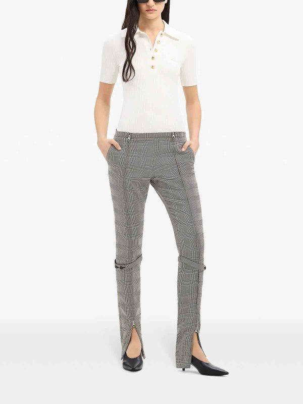 Courreges: polo shirts online - Signature Rib Knit Polo