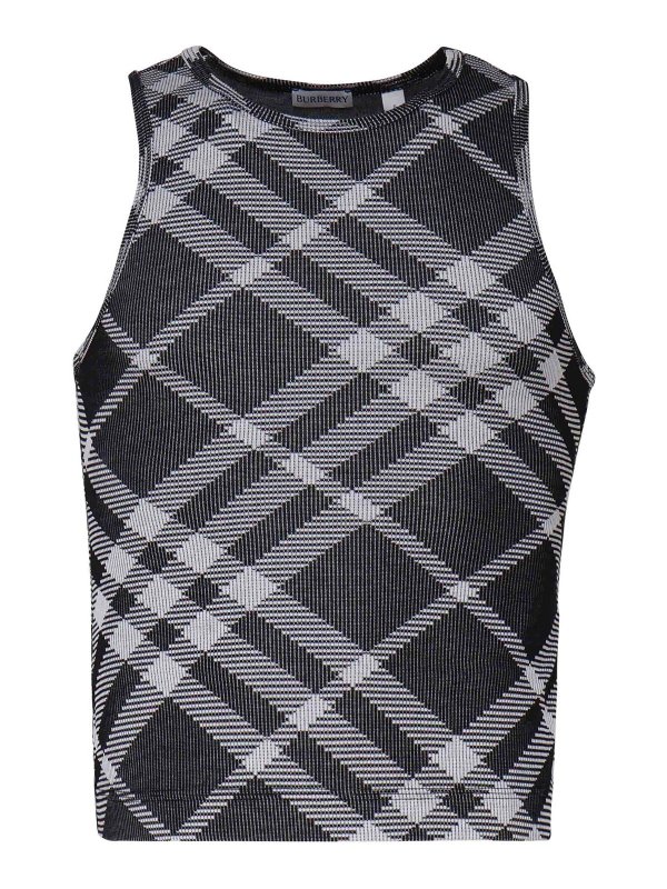 BURBERRY: Tops & Débardeurs - Top - Gris