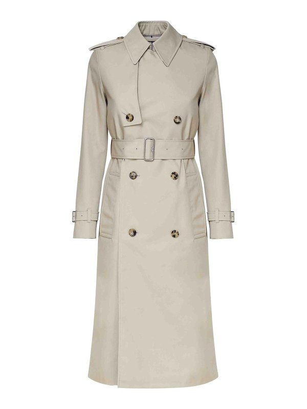 BURBERRY: トレンチコート - トレンチコート - 緑