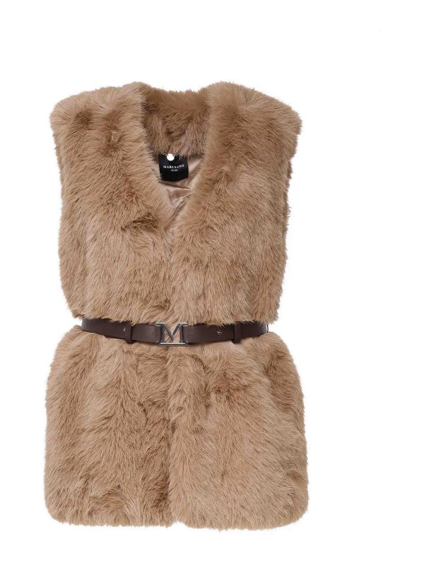 GUESS: Pelz und Shearling - Pelz - Braun