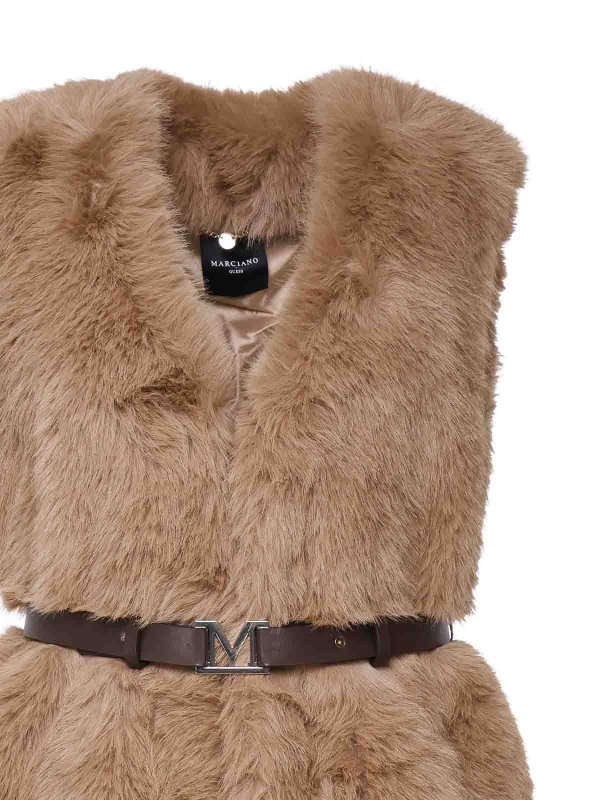 The Best Shops GUESS: Pelz und Shearling - Pelz - Braun