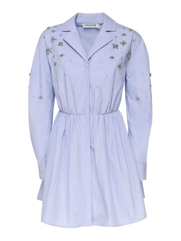 Self Portrait: Vestidos cortos - Vestido Corto - Azul