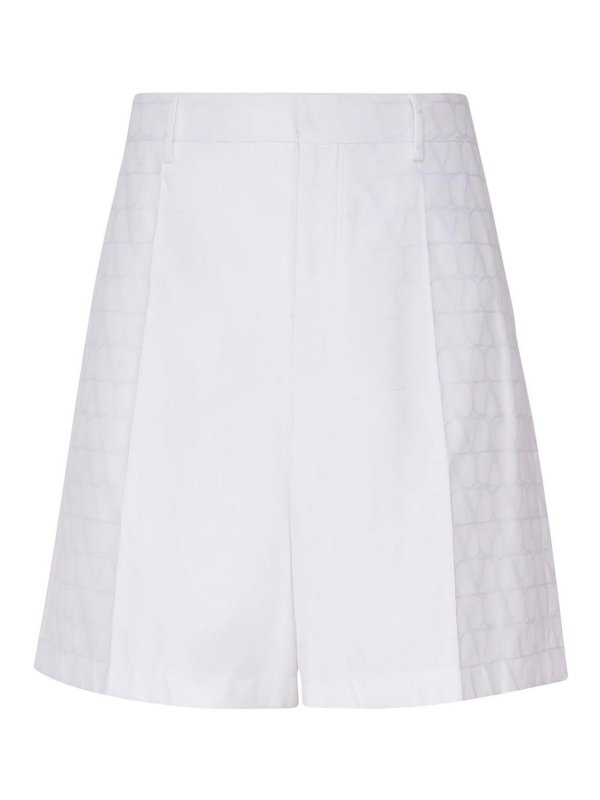 VALENTINO GARAVANI: トラウザーショーツ - ショートパンツ - 白