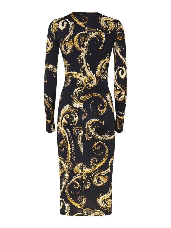 VERSACE JEANS: ニーレングスドレス online - 膝丈ドレス - 黒