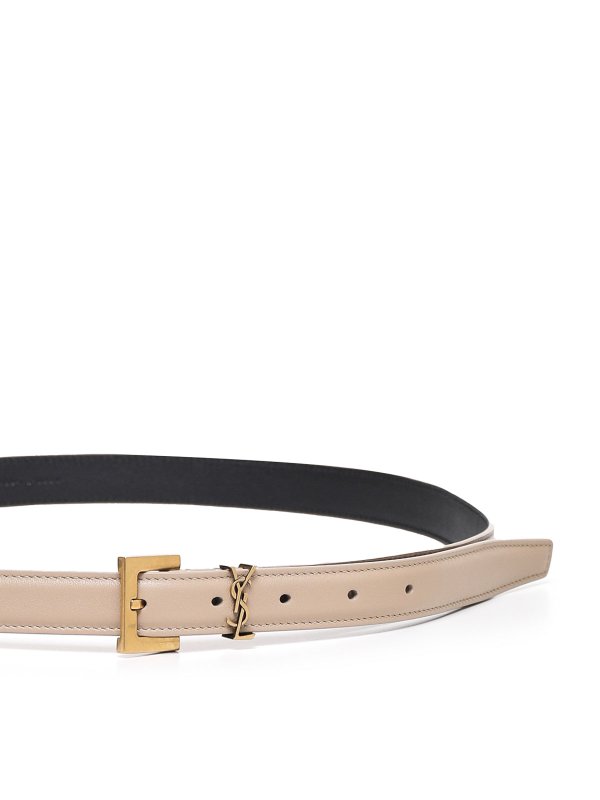 The Best Shops SAINT LAURENT: belts - Cassandre Thin Leather Belt